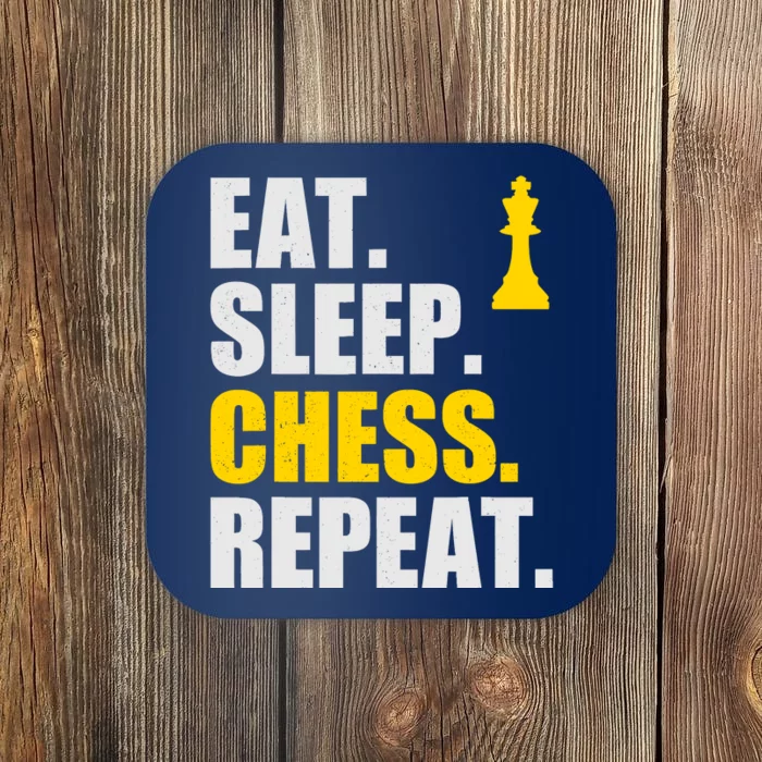 Eat Sleep Chess Repeat Perfect Chess Gift Coaster