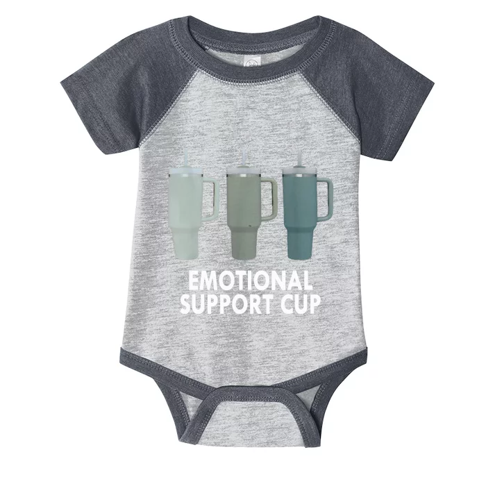 Emotional Support Cup Funny Coffee Lover Infant Baby Jersey Bodysuit