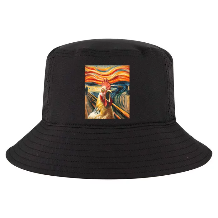 Expressionist Scream Chicken Lovers | Artistic Chicken Cool Comfort Performance Bucket Hat