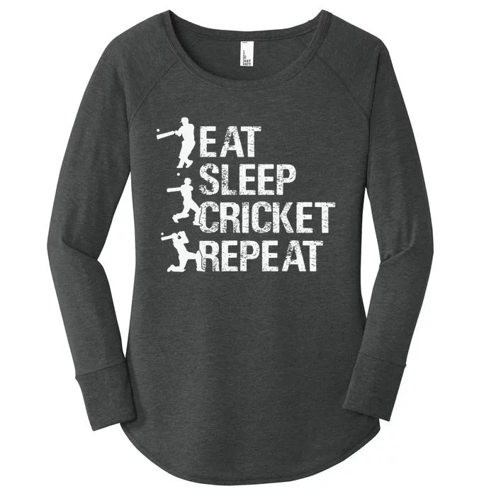 Eat Sleep Cricket Repeat Gift Sports Women's Perfect Tri Tunic Long Sleeve Shirt