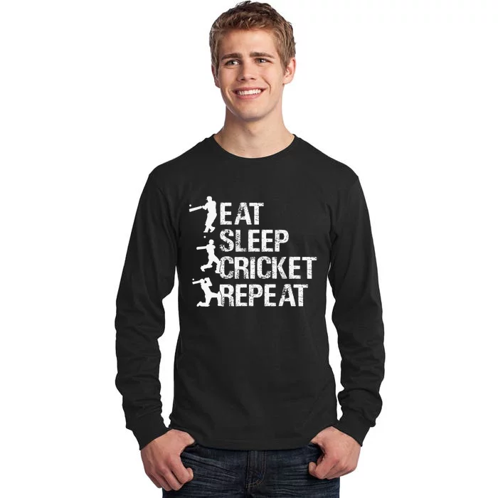 Eat Sleep Cricket Repeat Gift Sports Tall Long Sleeve T-Shirt