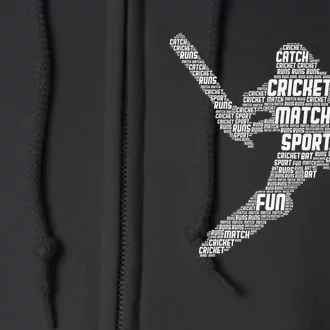 Eat Sleep Cricket Repeat Retro Cricket Full Zip Hoodie