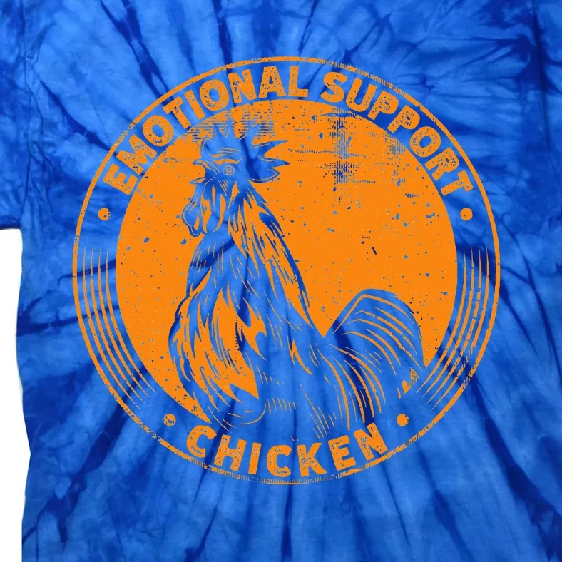 Emotional Support Chicken Cock Tie-Dye T-Shirt