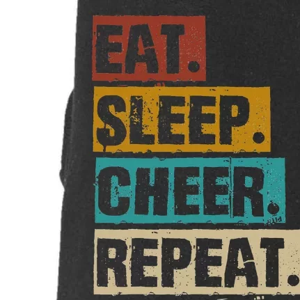 Eat Sleep Cheer Repeat - Cheerleading Cheerleader Cool Funny Doggie 3-End Fleece Hoodie