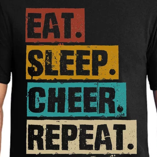 Eat Sleep Cheer Repeat - Cheerleading Cheerleader Cool Funny Pajama Set