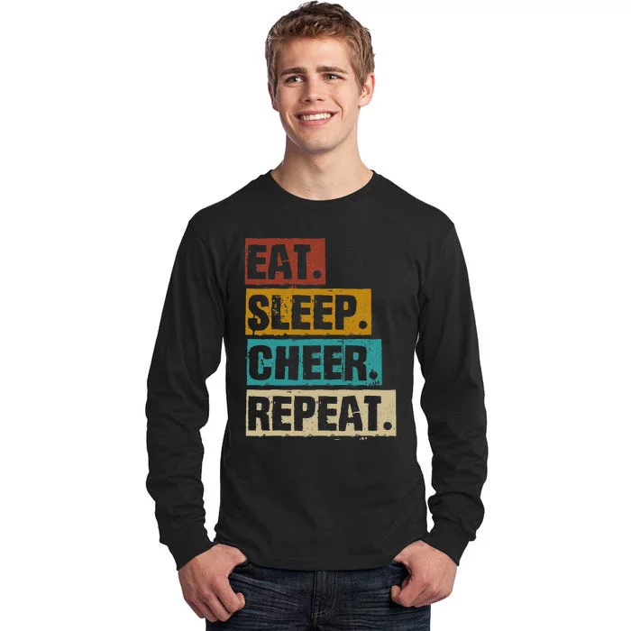 Eat Sleep Cheer Repeat - Cheerleading Cheerleader Cool Funny Tall Long Sleeve T-Shirt