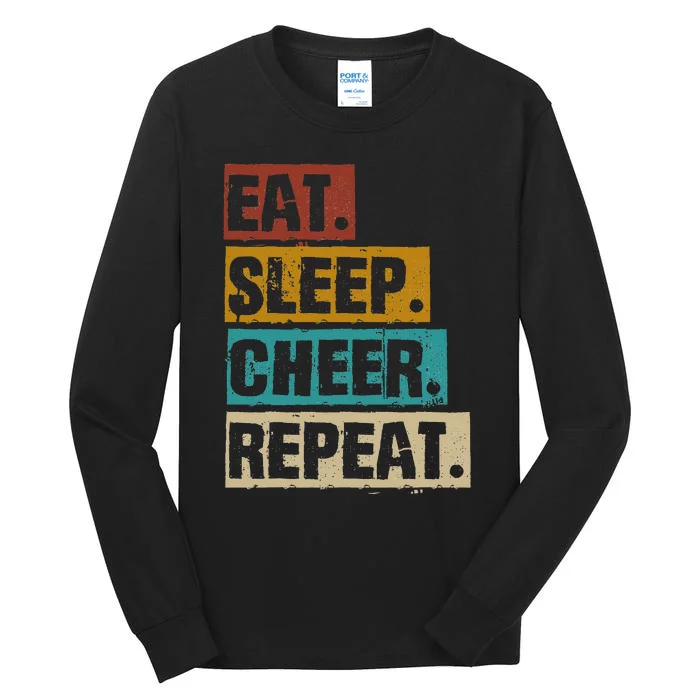 Eat Sleep Cheer Repeat - Cheerleading Cheerleader Cool Funny Tall Long Sleeve T-Shirt