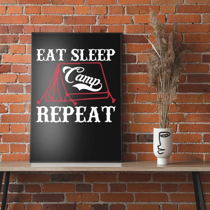 Eat Sleep Camp Repeat Poster