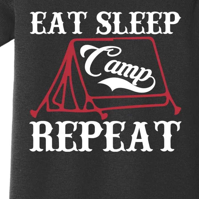 Eat Sleep Camp Repeat Baby Bodysuit