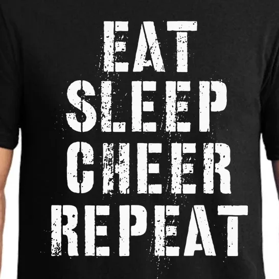 Eat Sleep Cheer Repeat Cheerleading Team Cheerleader Squad Pajama Set