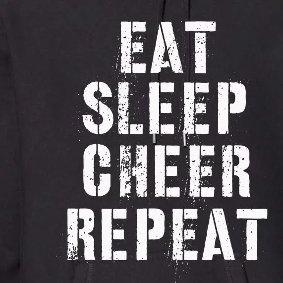 Eat Sleep Cheer Repeat Cheerleading Team Cheerleader Squad Premium Hoodie