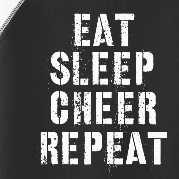 Eat Sleep Cheer Repeat Cheerleading Team Cheerleader Squad Toddler Fine Jersey T-Shirt