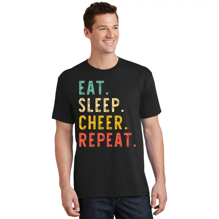 Eat Sleep Cheer Repeat Cheerleading Cheerleader Vintage T-Shirt