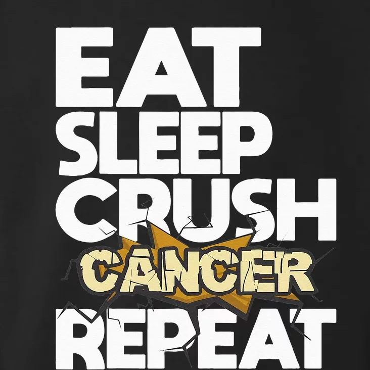 Eat Sleep Crush Cancer Repeat Cancer Survivor Fighter Toddler Hoodie