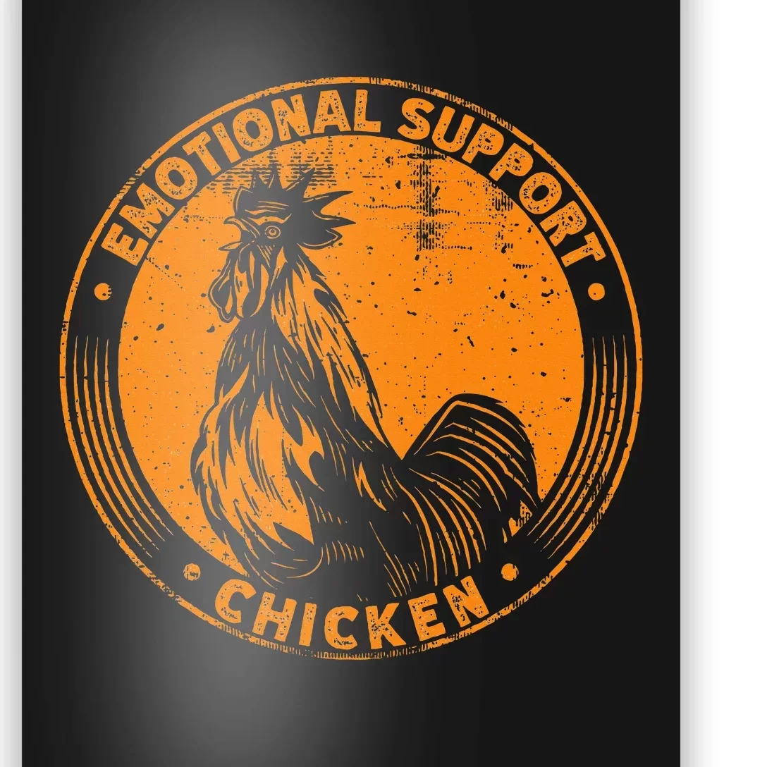 Emotional Support Chicken Cock funny Poster | TeeShirtPalace