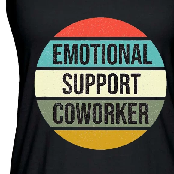 Emotional Support Coworker Ladies Essential Flowy Tank