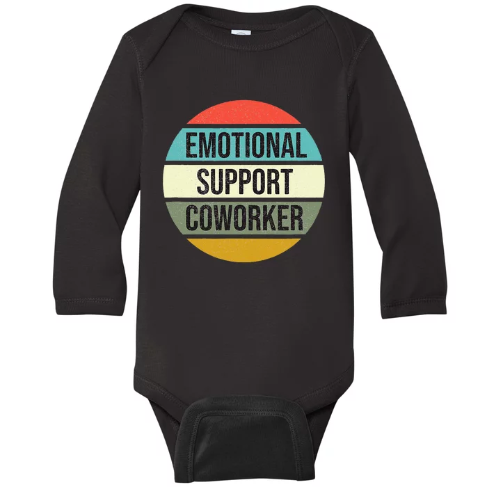 Emotional Support Coworker Baby Long Sleeve Bodysuit