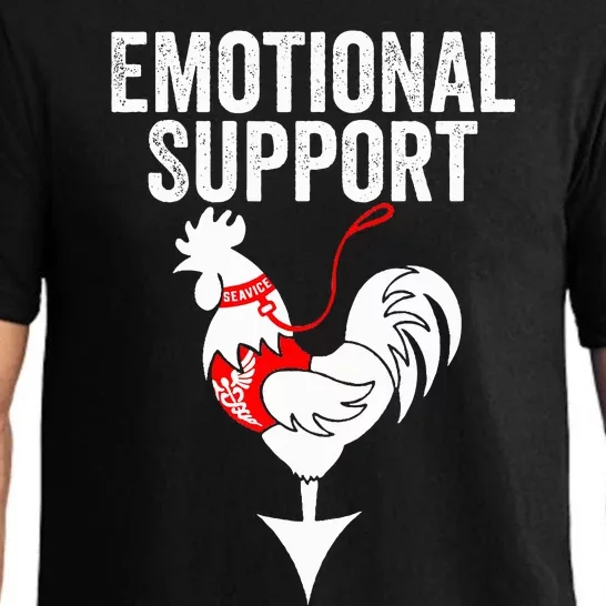 Emotional Support Chicken Emotional Support Cock Pajama Set