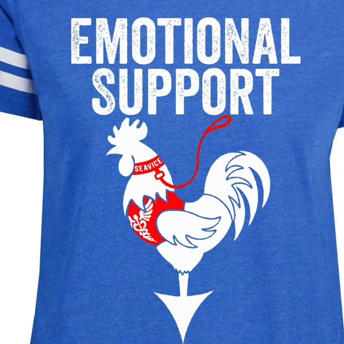 Emotional Support Chicken Emotional Support Cock Enza Ladies Jersey Football T-Shirt