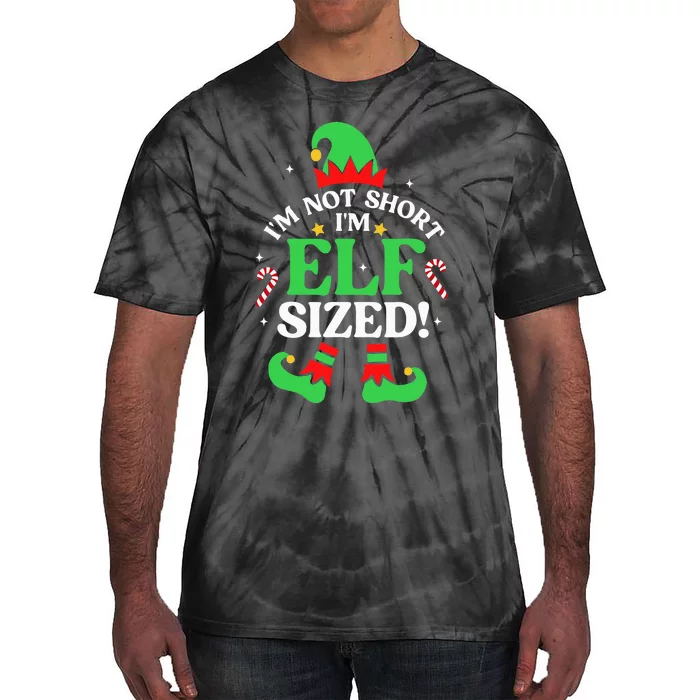 Elf Sized Christmas Pajama Xmas Holiday Festive Sleepwear Tie-Dye T-Shirt