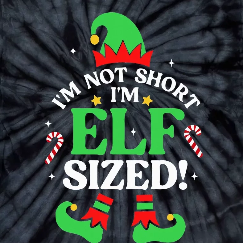 Elf Sized Christmas Pajama Xmas Holiday Festive Sleepwear Tie-Dye T-Shirt