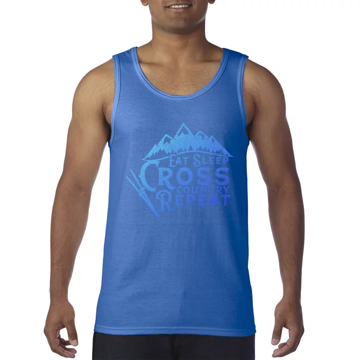 Eat Sleep Cross Country Repeat Xc Skiing CrossCountry Ski Gift Tank Top