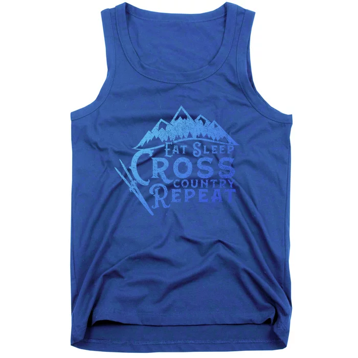 Eat Sleep Cross Country Repeat Xc Skiing CrossCountry Ski Gift Tank Top