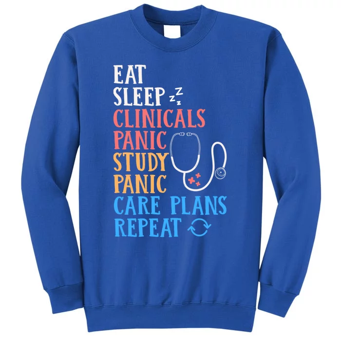 Eat Sleep Clinical Panic Study Care Plans Repeat Nurse Great Gift Sweatshirt