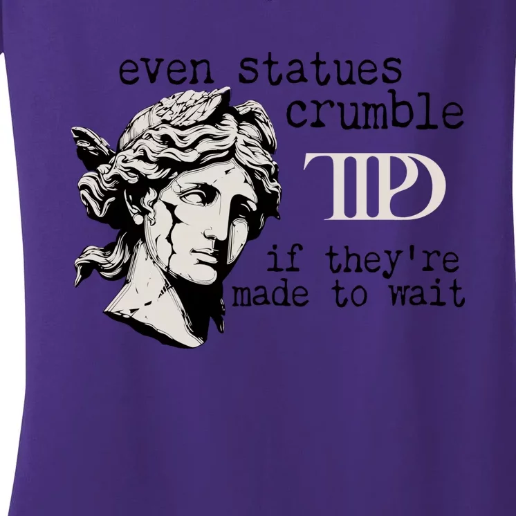 Even Statues Crumble Ttpd Album Women's V-Neck T-Shirt