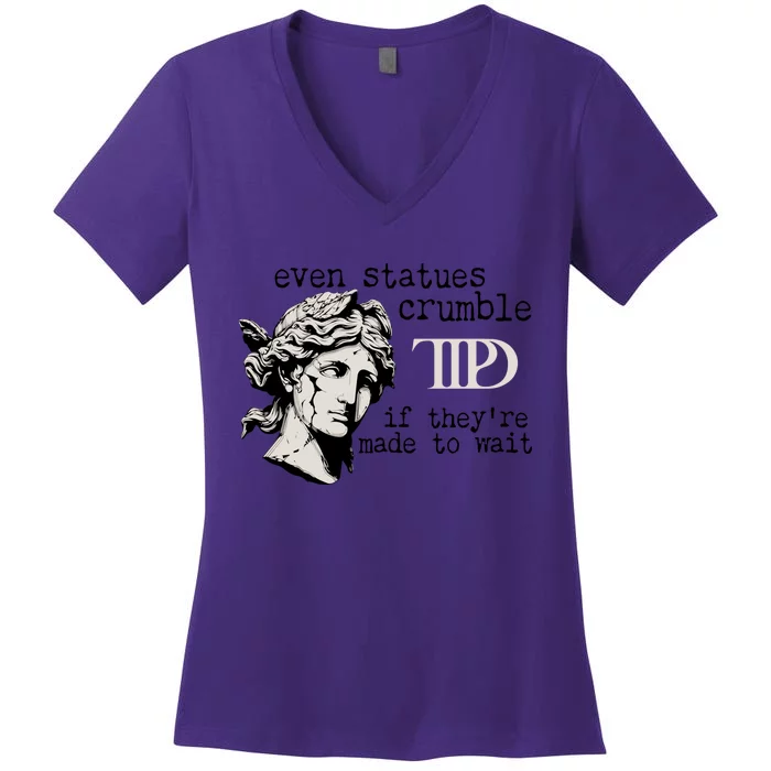 Even Statues Crumble Ttpd Album Women's V-Neck T-Shirt