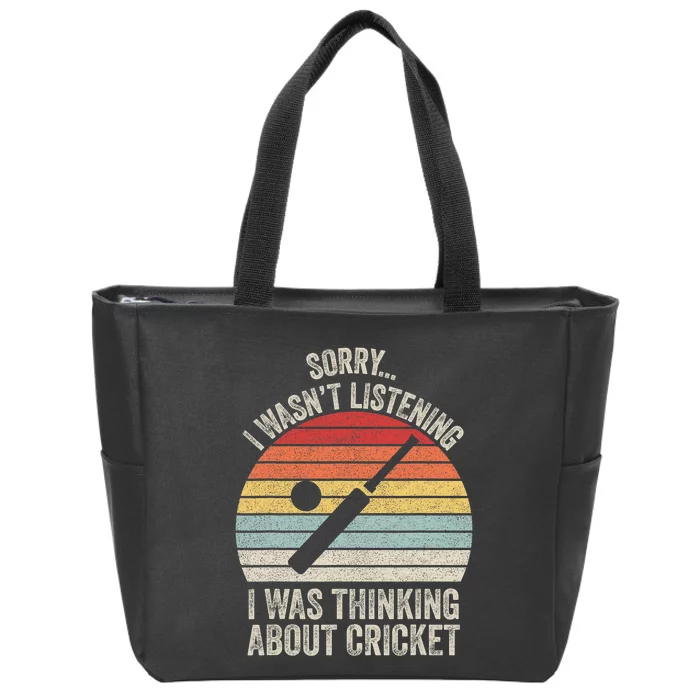 Eat Sleep Cricket Repeat Field Sports Cricketer Player Zip Tote Bag