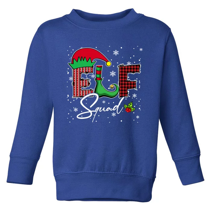 Elf Squad Christmas Matching Family Funny Gift Toddler Sweatshirt