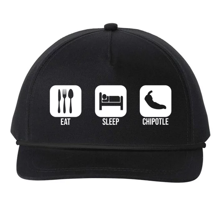 Eat Sleep Chipotle Gift For Chipotle Lover Snapback Five-Panel Rope Hat