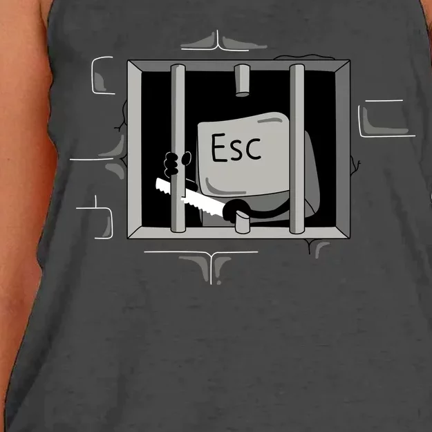 Escape Key Women's Knotted Racerback Tank