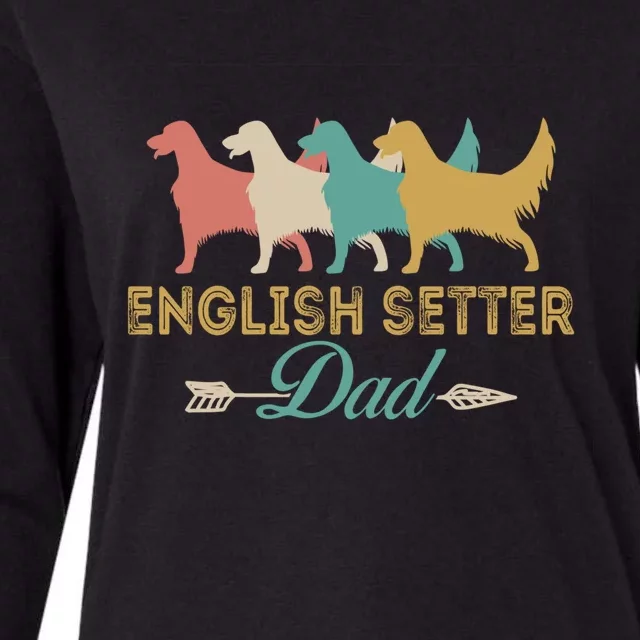 English Setter Dog Retro English Setter Lover Dad Grandpa Meaningful Gift Womens Cotton Relaxed Long Sleeve T-Shirt