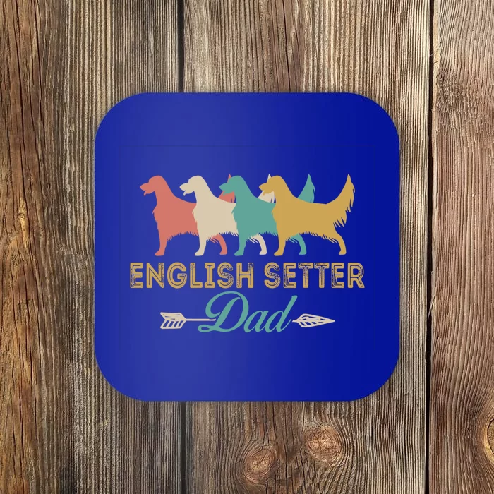 English Setter Dog Retro English Setter Lover Dad Grandpa Meaningful Gift Coaster