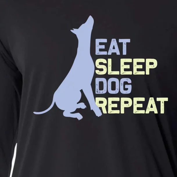 Eat Sleep Dog Repeat Cooling Performance Long Sleeve Crew