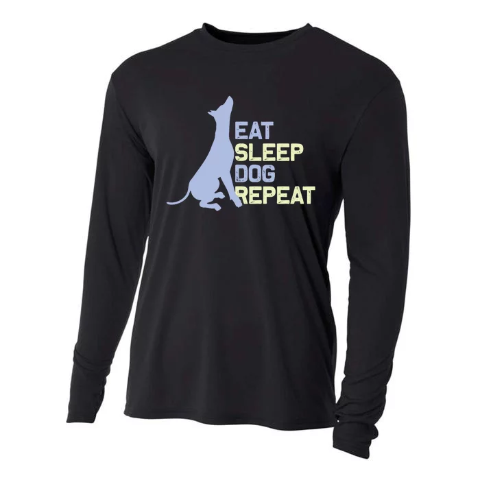 Eat Sleep Dog Repeat Cooling Performance Long Sleeve Crew