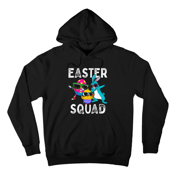 Easter Squad Dabbing Bunny Chick Egg Hunting Matching Family Hoodie