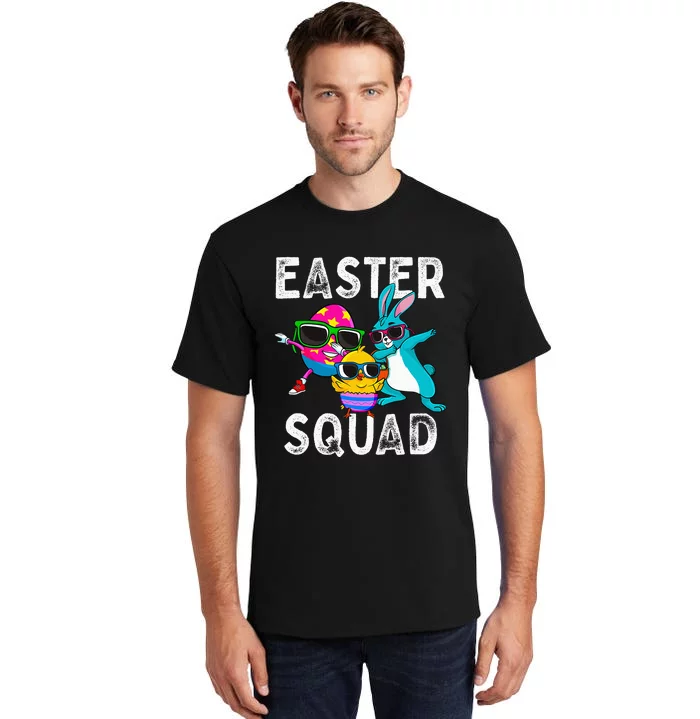 Easter Squad Dabbing Bunny Chick Egg Hunting Matching Family Tall T-Shirt