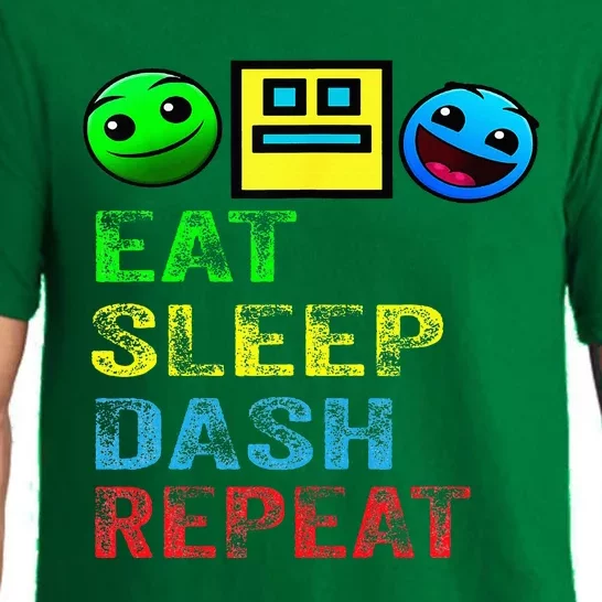 Eat Sleep Dash Repeat Video Game Geometry Pajama Set