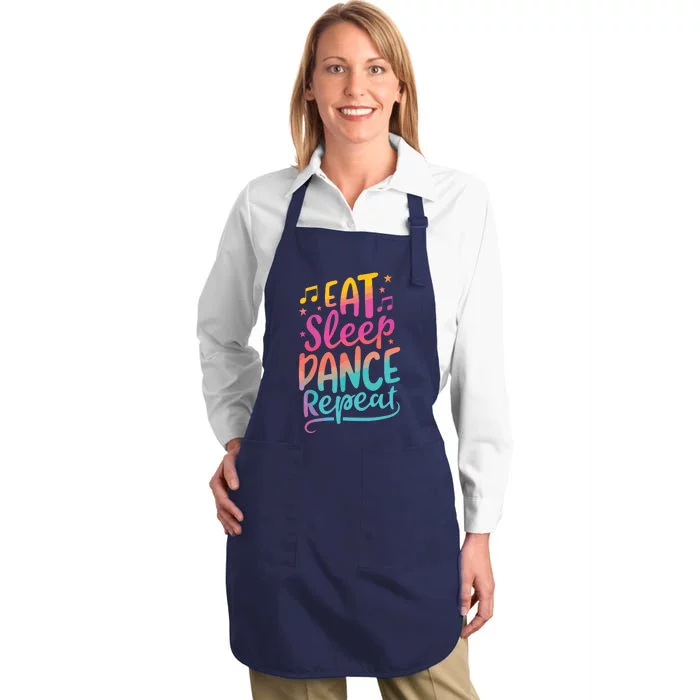 Eat Sleep Dance Repeat Dancing Boy Girl Funny Dancer Gift Full-Length Apron With Pocket