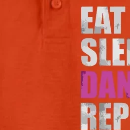 Eat Sleep Dance Repeat Dry Zone Grid Performance Polo