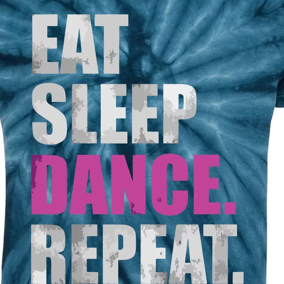 Eat Sleep Dance Repeat Kids Tie-Dye T-Shirt