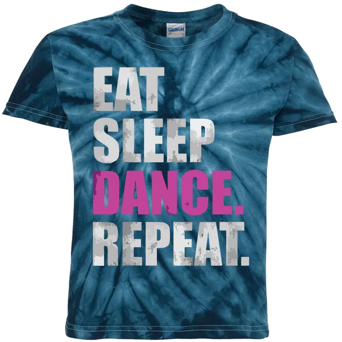 Eat Sleep Dance Repeat Kids Tie-Dye T-Shirt