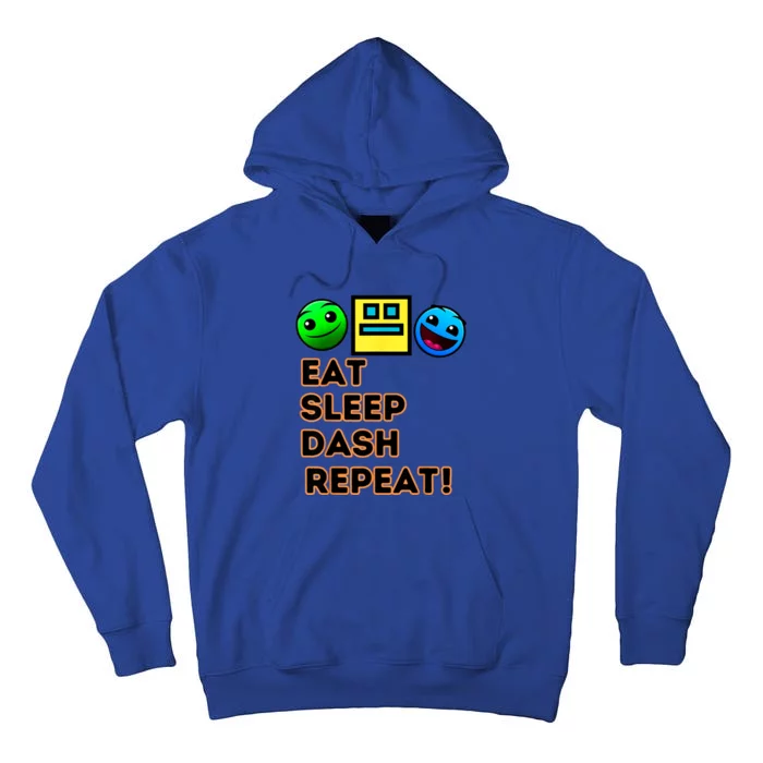 Eat Sleep Dash Repeat Video Game Geometry Video Gamer Tall Hoodie