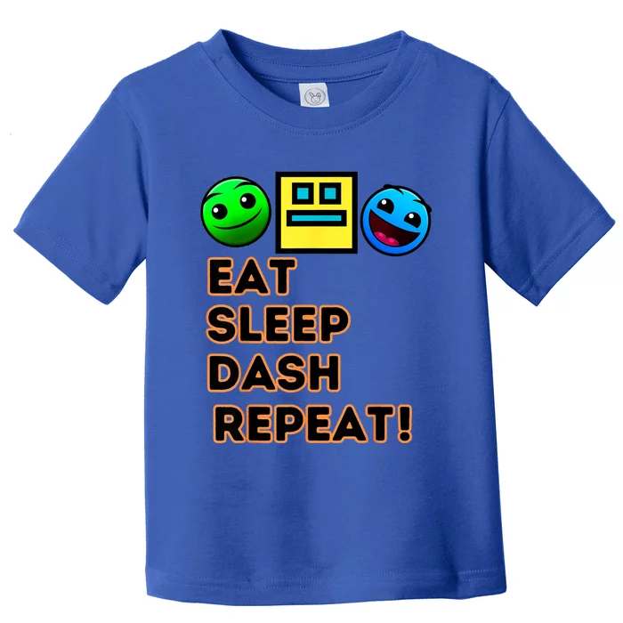 Eat Sleep Dash Repeat Video Game Geometry Video Gamer Toddler T-Shirt