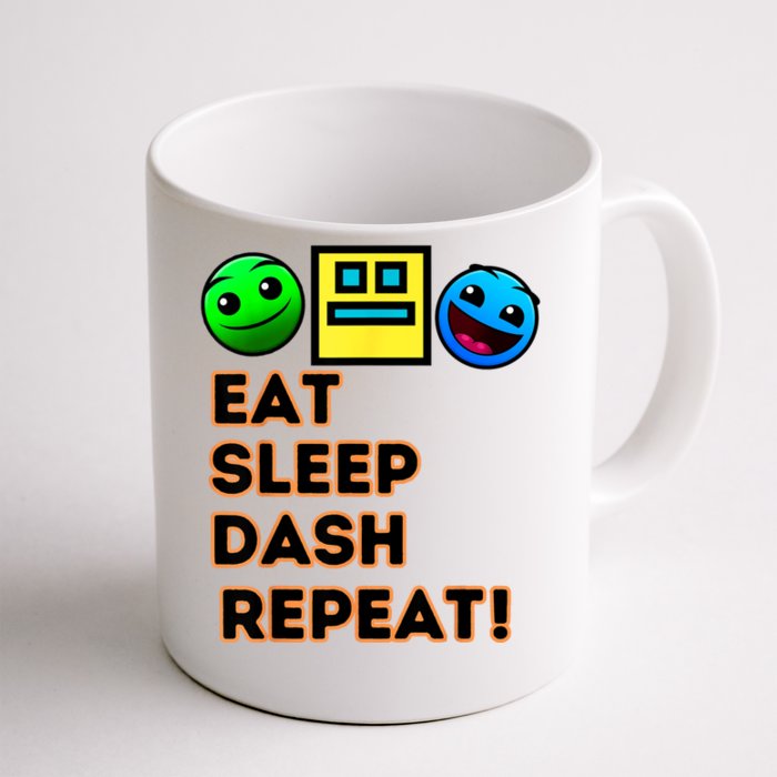 Eat Sleep Dash Repeat Video Game Geometry Video Gamer Front & Back Coffee Mug