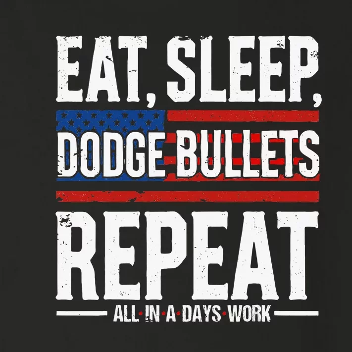 Eat Sleep Dodge Bullets Repeat Military Police Soldier Toddler Long Sleeve Shirt