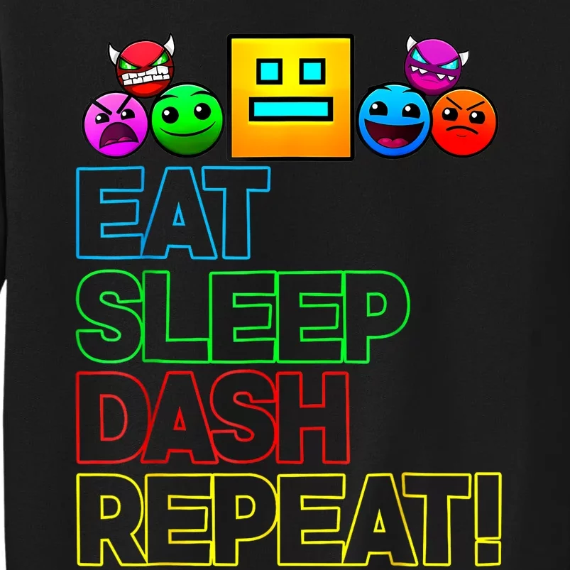 Eat Sleep Dash Repeat Video Game Geometry Video Gamer Lover Sweatshirt